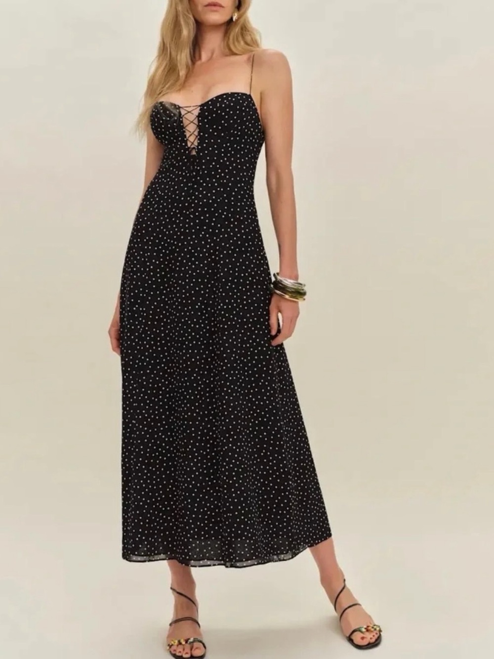 Reformation Emely Dress In Selene, new without tags, never worn.